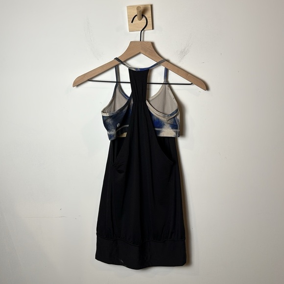 Lululemon Women’s No Limits Tank Top Built In Bra Black Milky Way Racerback 4 - Picture 6 of 9